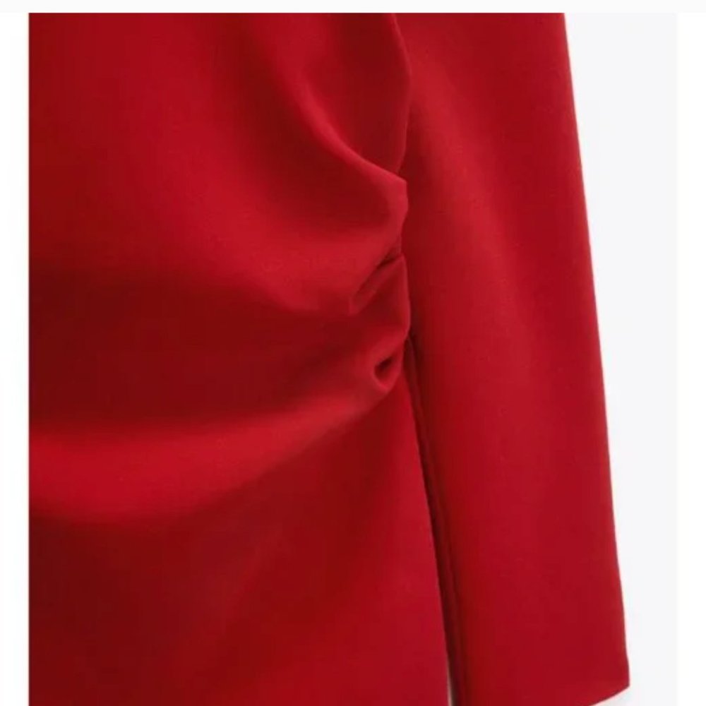 ZARA RED DRAPED SHEATH MIDI MAXI DRESS $129.90 - Picture 11 of 11